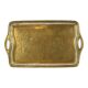 Vintage Oriental Brass Tray with Floral Decoration, 50 cm