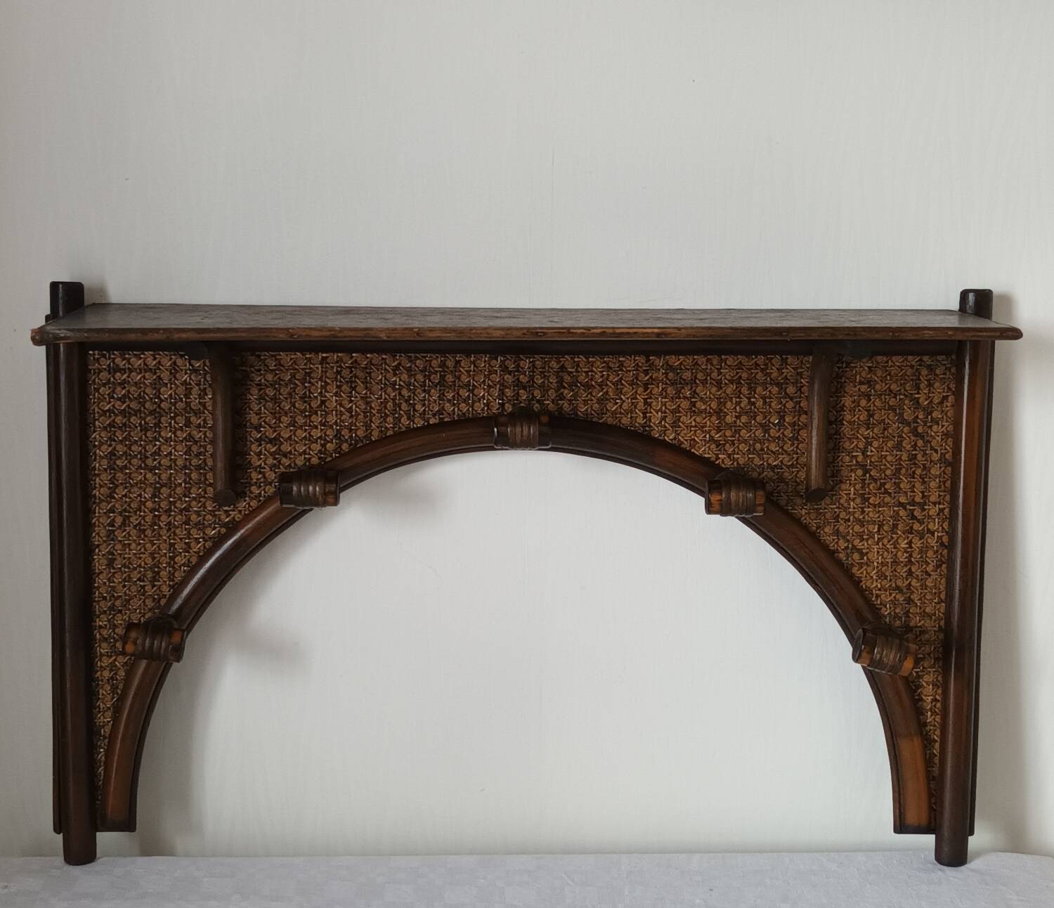 Vintage bamboo wall coat rack