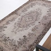 Brown floral turkish area rug, 208x115cm