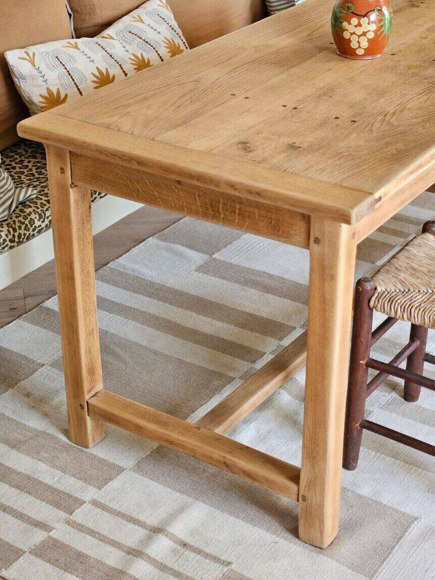 Table de ferme ancienne en chêne massif rénovée