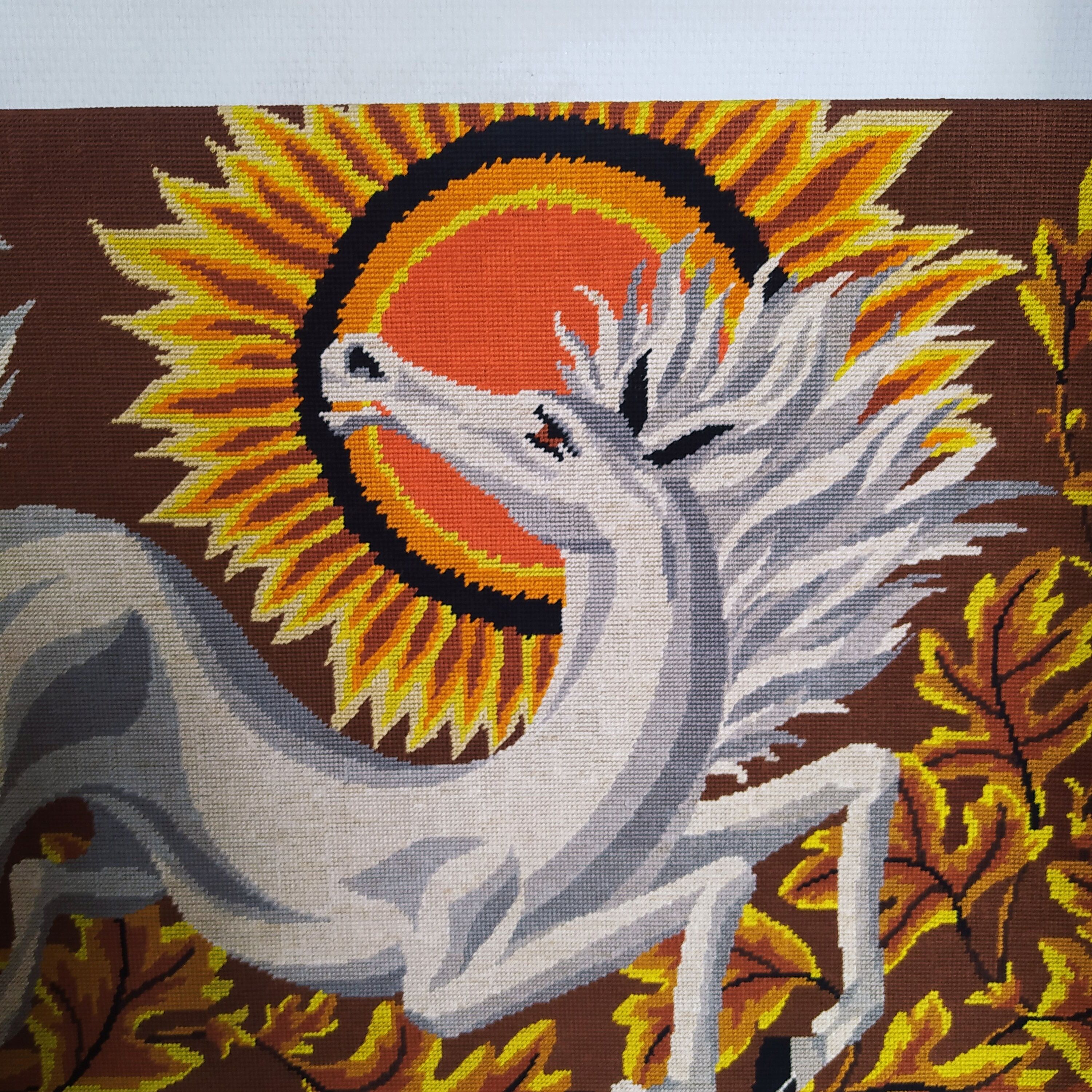 tapestry 1960 Lurcat White horse and sun Orange