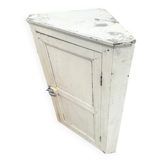 Old pine corner cabinet. Corner cupboard