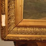 Peinture À L'huile Antique Sur Toile Fine 800 Signée Piero Porrini