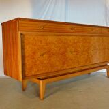 Scandinavian sideboard of blond wood and teak