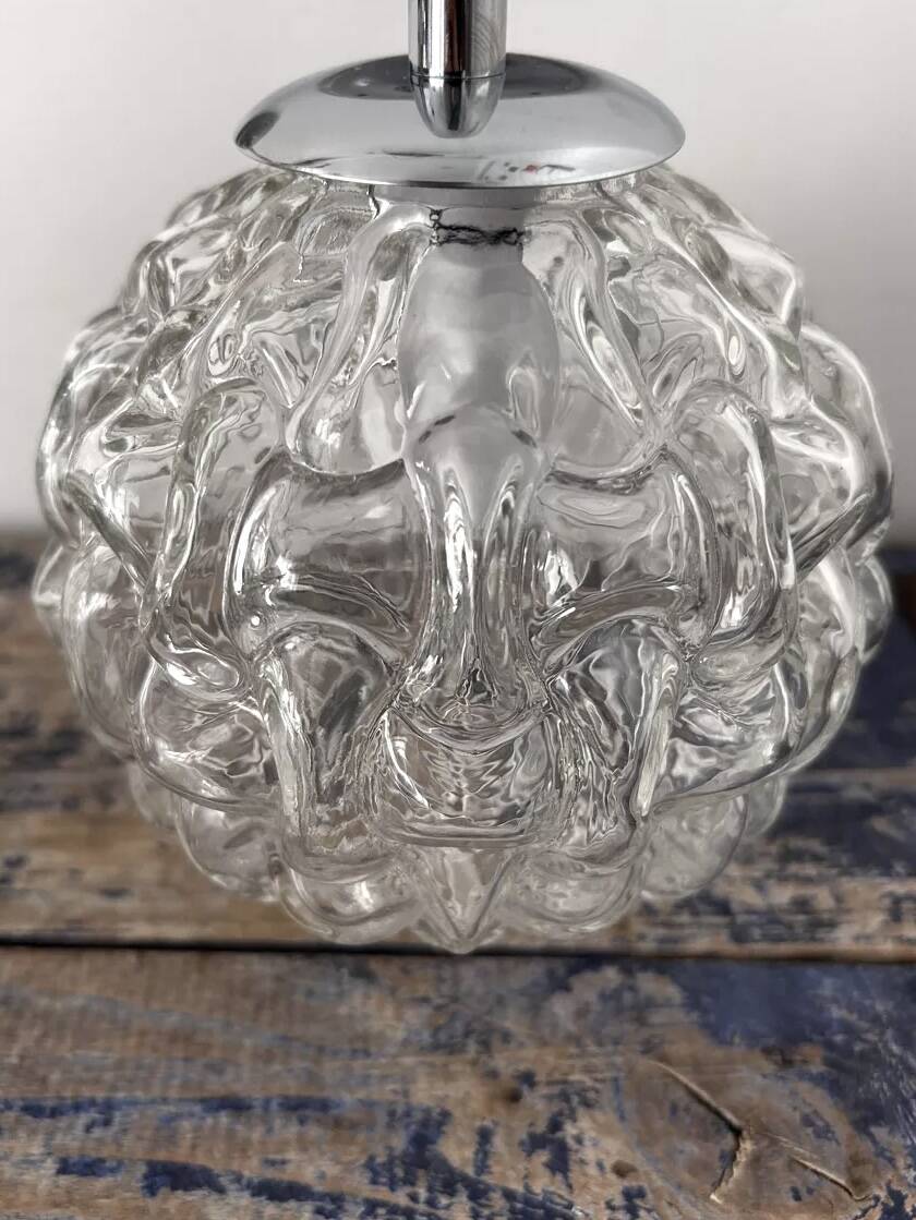 Pair of chrome wall lights