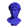 bust Apollo Greek Roman blue design