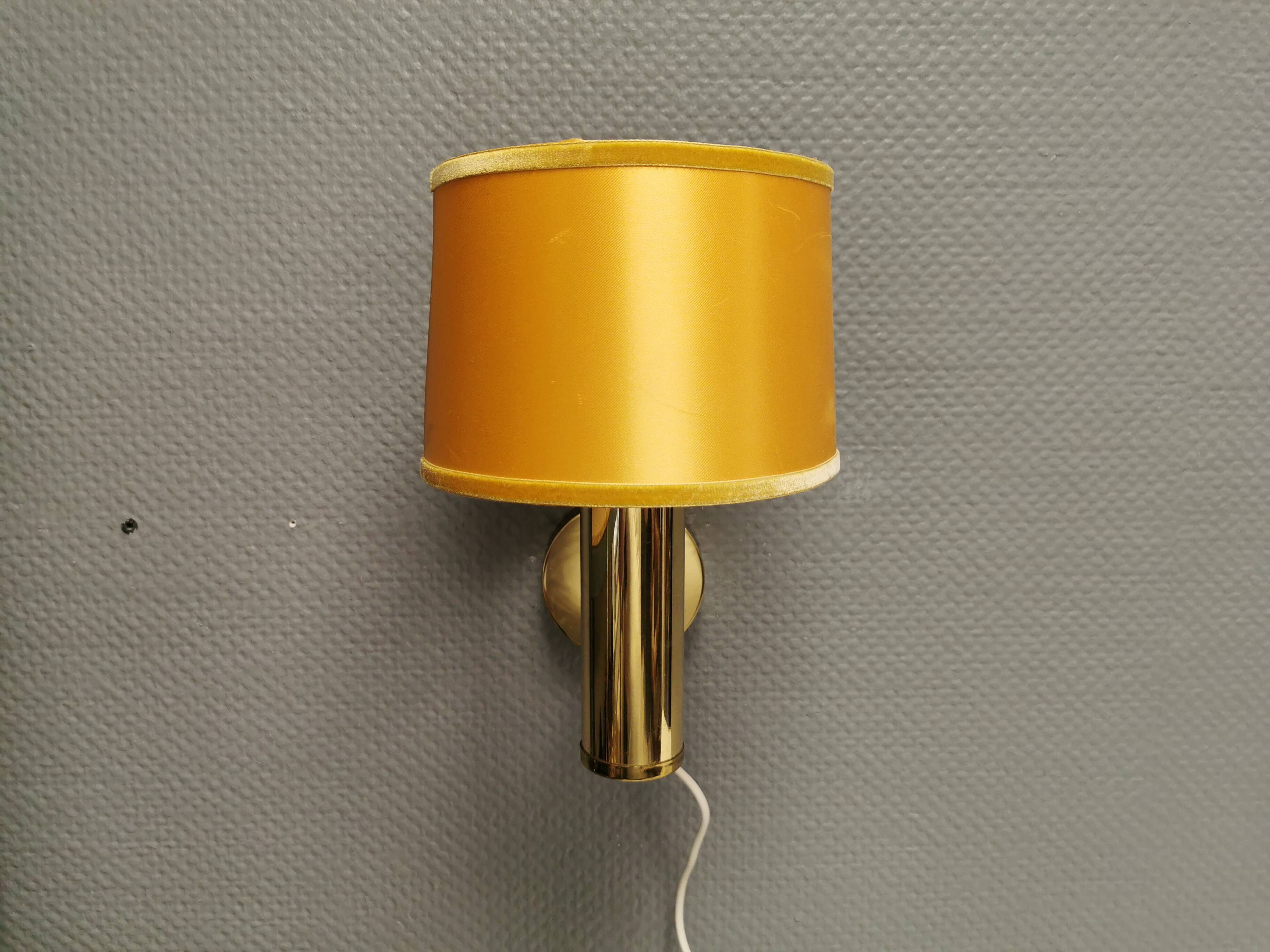 Stylish wall lamp in brass from MS lightning Denmark 1970-80s