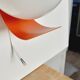 Paire d'appliques space age orange