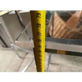 Set of 2 transparent Plexiglas bar chairs, chrome legs