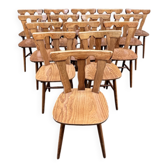 15 Alsatian chairs Restaurant Wood tavern winstub bistro Fischel 1970