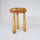 Modern Scandinavian Sculptural Stool, Pine, Sweden, 1970s