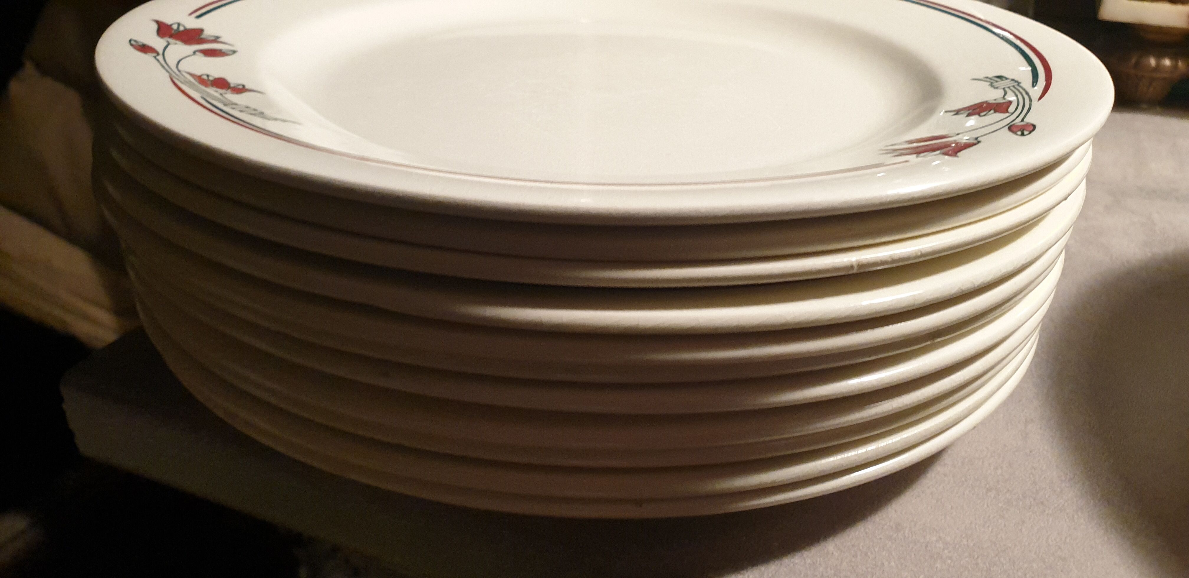 23 flat plates Salins E.charbonnier model Athos