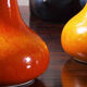 Salt and pepper in orange ceramic, 60s