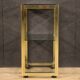 Design coffee table in golden metal from the 80s