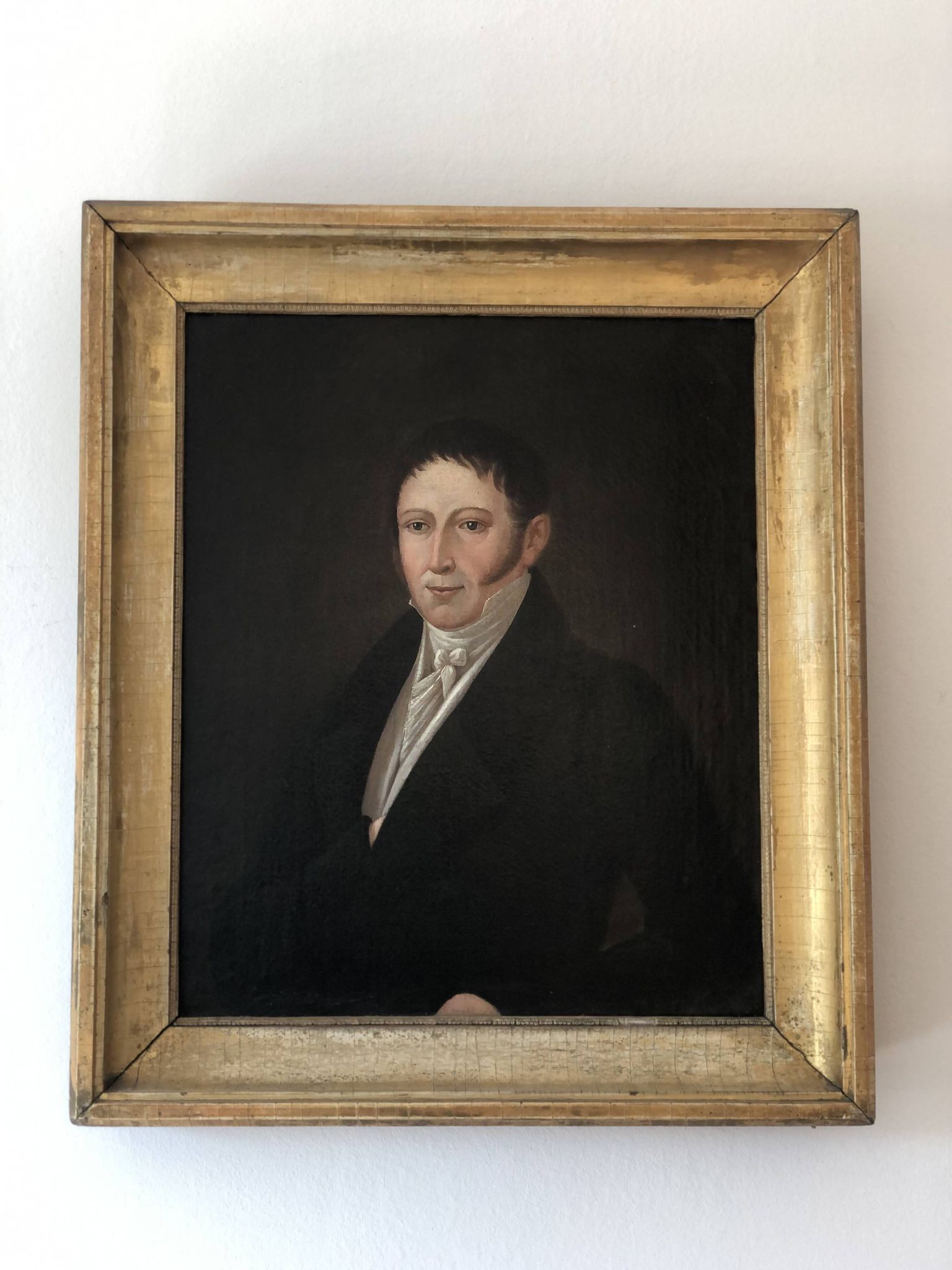Antique Portrait Painting of a German Gentleman, 19th century