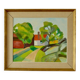 Framed oil on panel "Kopia" by TW, Sweden mid 20th century.