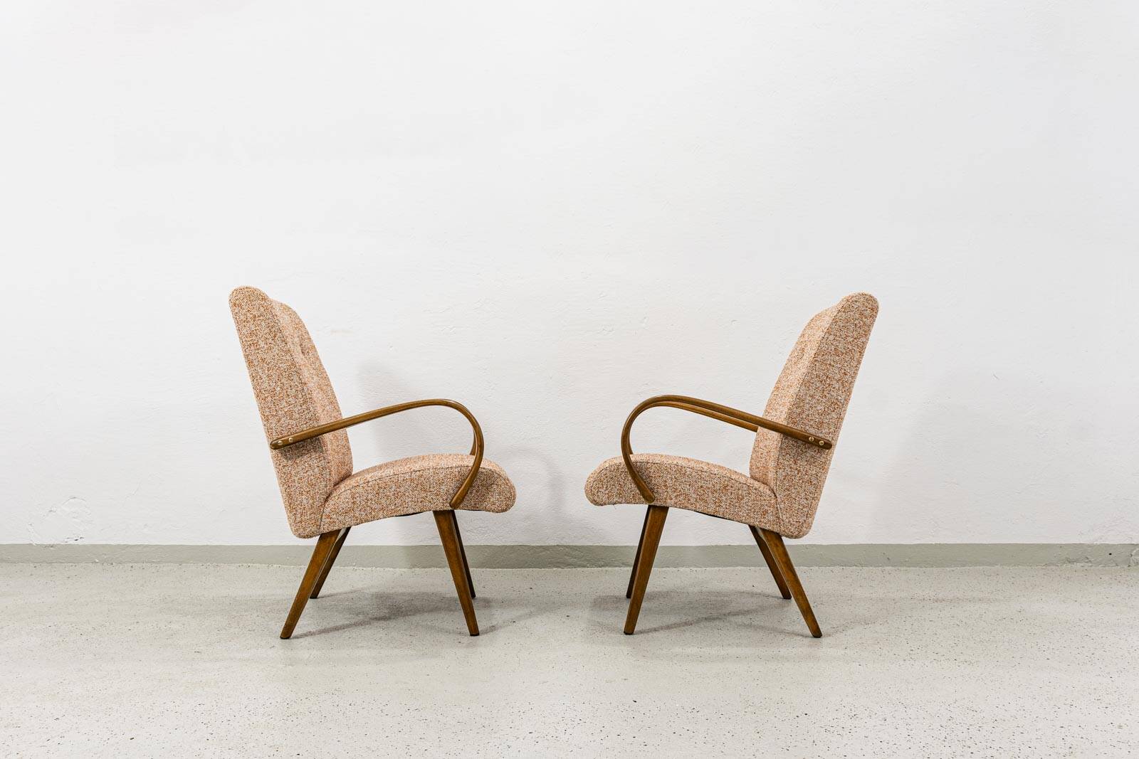 Armchairs type 53 by J. Smidek, Ton, Czechoslovakia, 1960s, set of 2