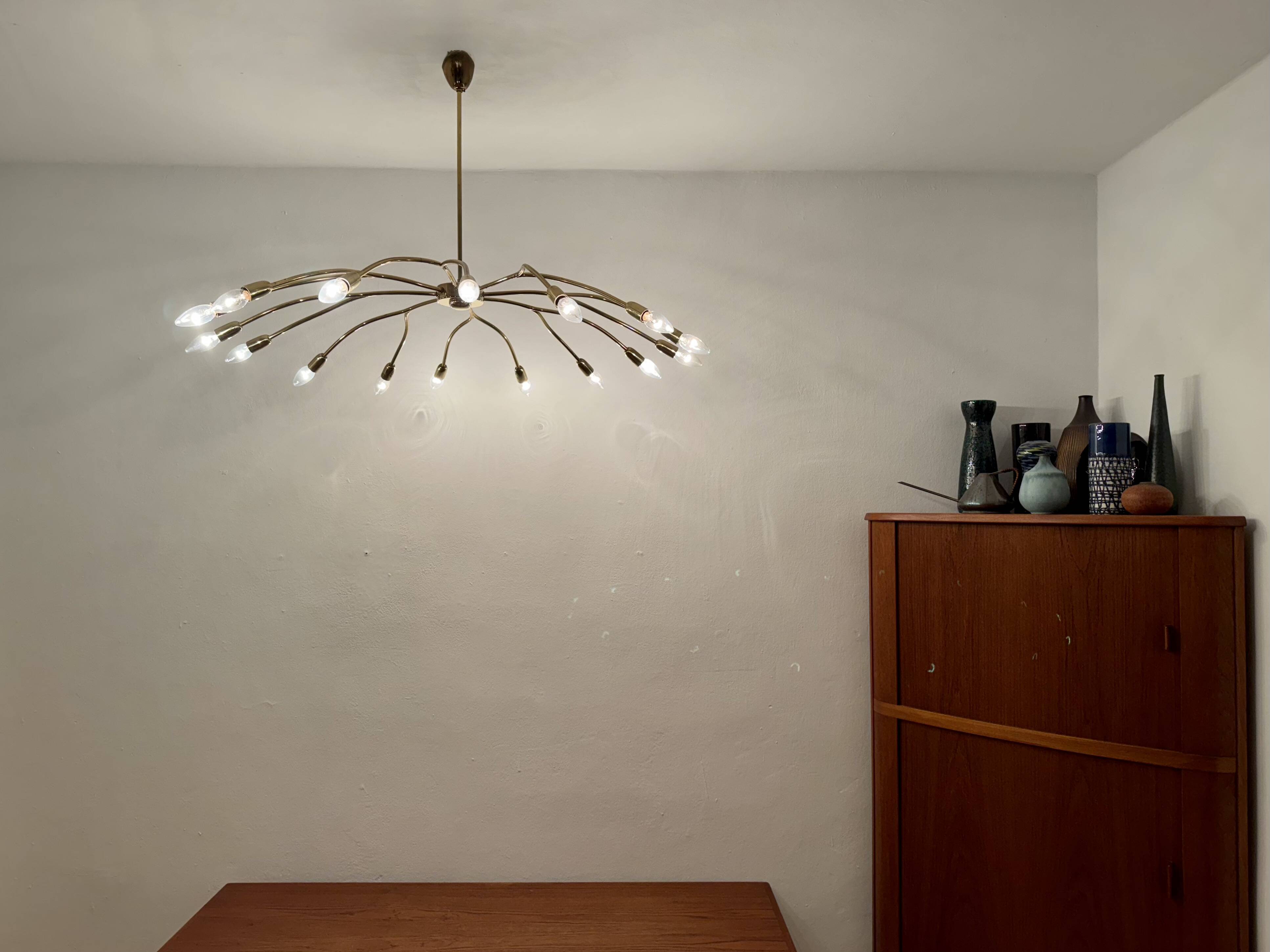 XXL Austrian Brass Chandelier by Kalmar