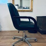 Vintage black leather armchair