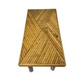 Vintage bamboo and rattan step stool