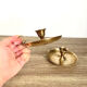 Paire bougeoirs laiton vintage