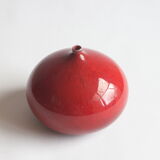 Red fig vase by Rogier Vandeweghe for Perignem, Belgium 1963.