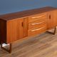 Teak 1960s sideboard with sleigh legs