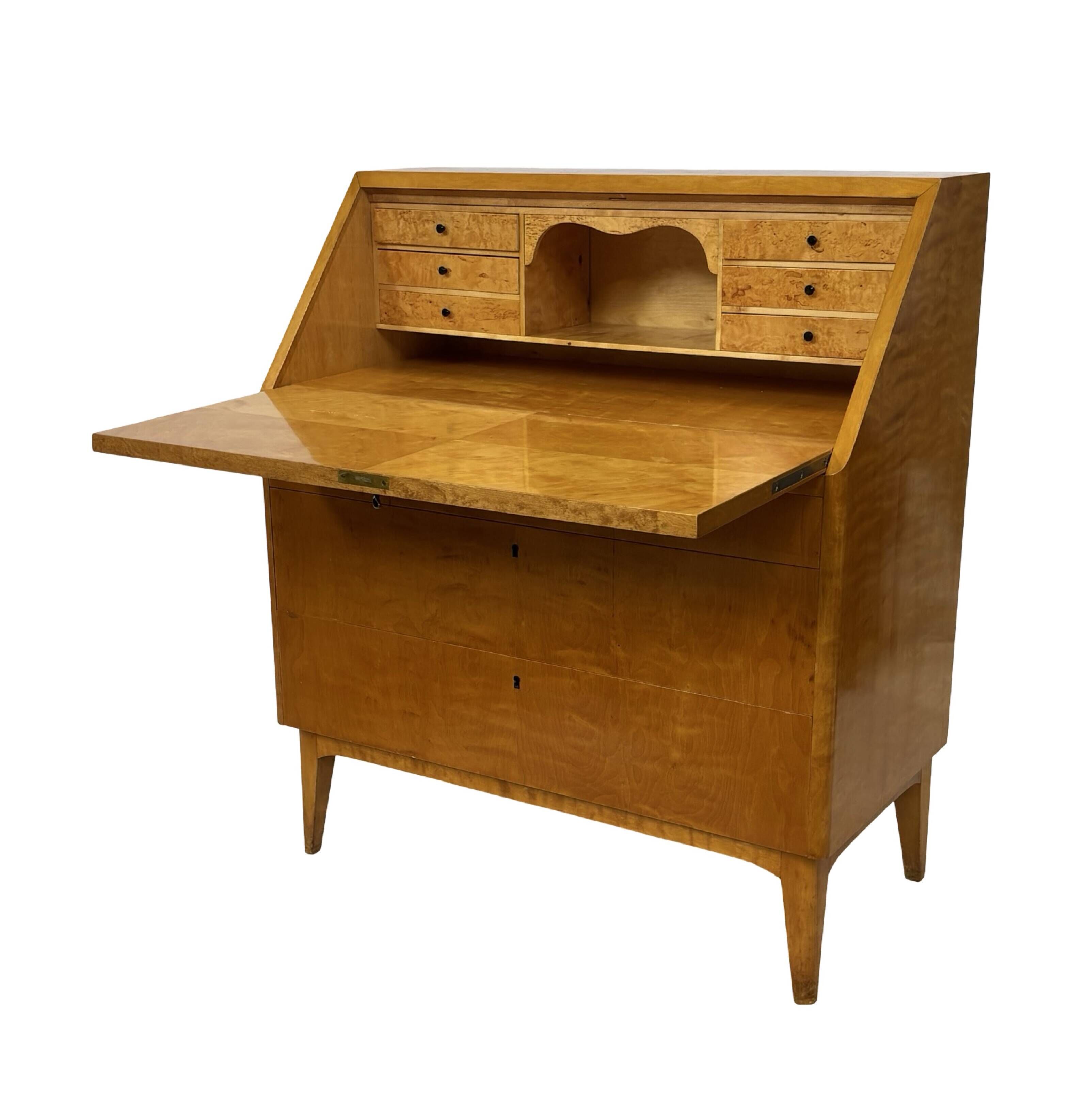 Vintage Secretary Cabinet Swedish 1960s Workspace
