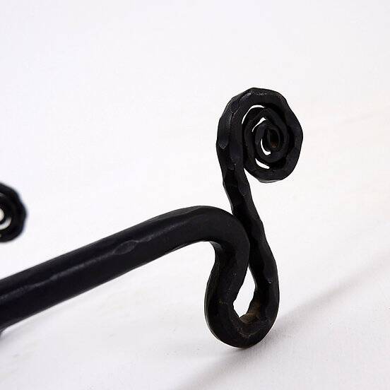 Pair of wrought iron dachshund andirons