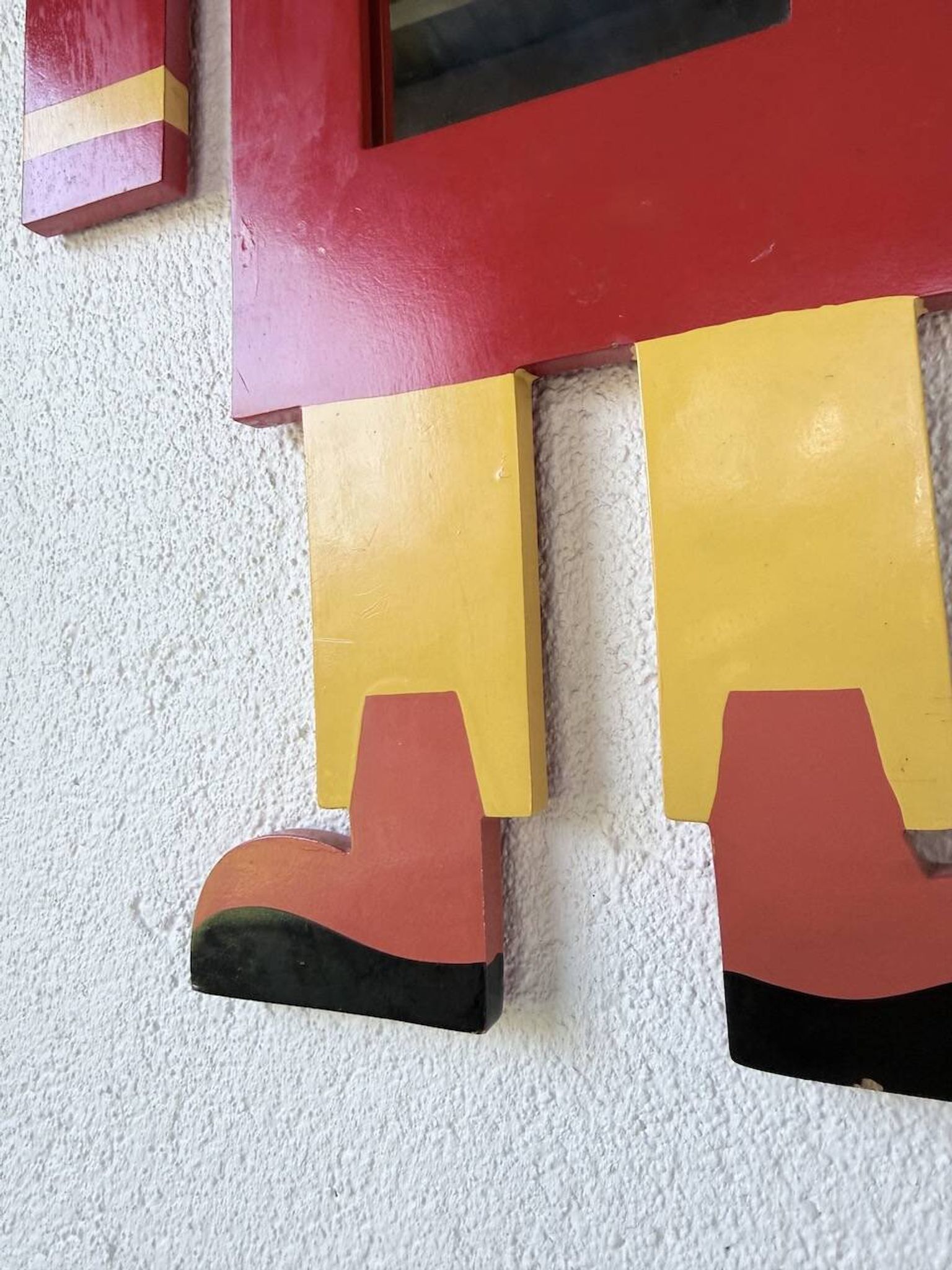 Child's character painted wooden mirror