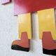 Miroir enfant personnage bois peint