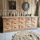 Antique shop cabinet with drawers
