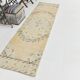 3x9 Beige & Yellow Turkish Vintage Runner Rug, 80x281Cm SK 23538