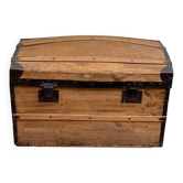 19th-century vintage wooden mallet with steel reinforcement.