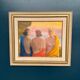 20th Century Oil on Panel – “Three Women” by N. Leon (1947) – Vintage