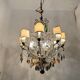 Large Crystal Multicolored Chandelier 1950’s