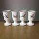 4 vintage mazagrans porcelain Manufacture Pillivuyt