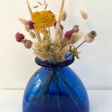 Vintage cobalt blue glass vase