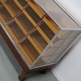 Vintage British maple & oak haberdashery cabinet or shop counter, 1930s