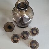 Smoked glass liqueur set