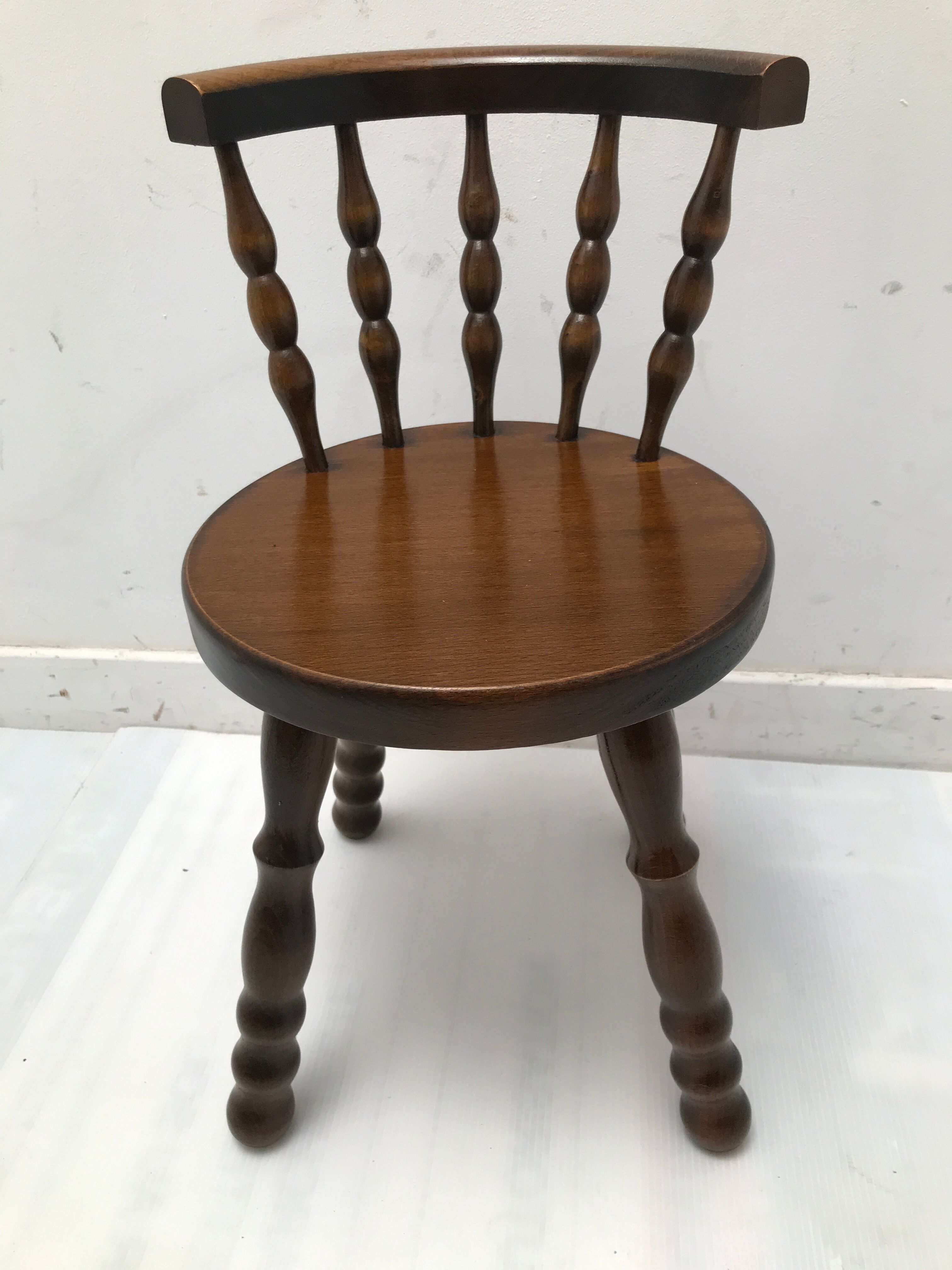 Old wooden child chair turned