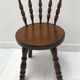 Old wooden child chair turned