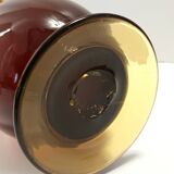 Brown and Yellow Murano Glass Amphora Vase by Fratelli Toso, Italy