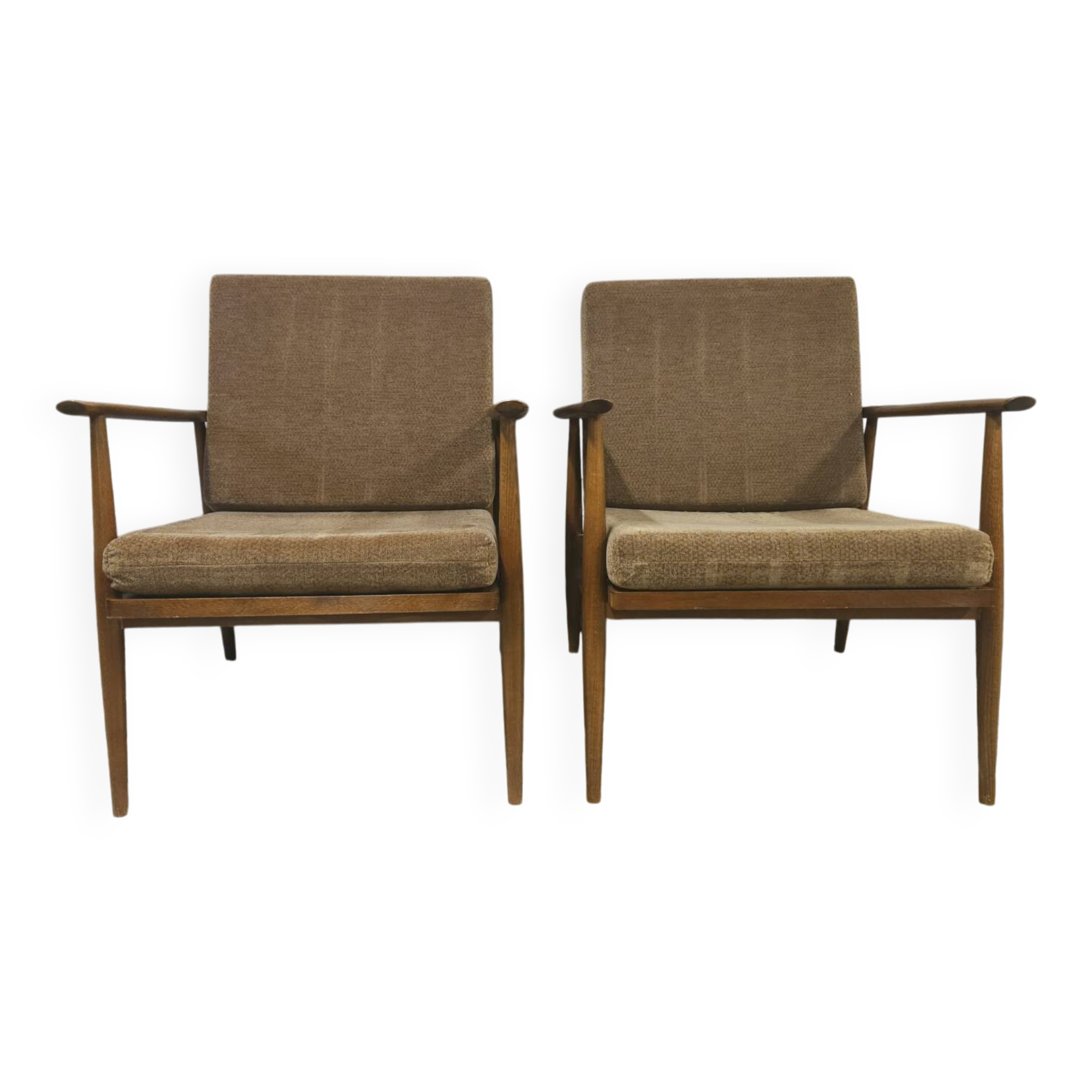 Paire de fauteuils scandinave en teck 1960