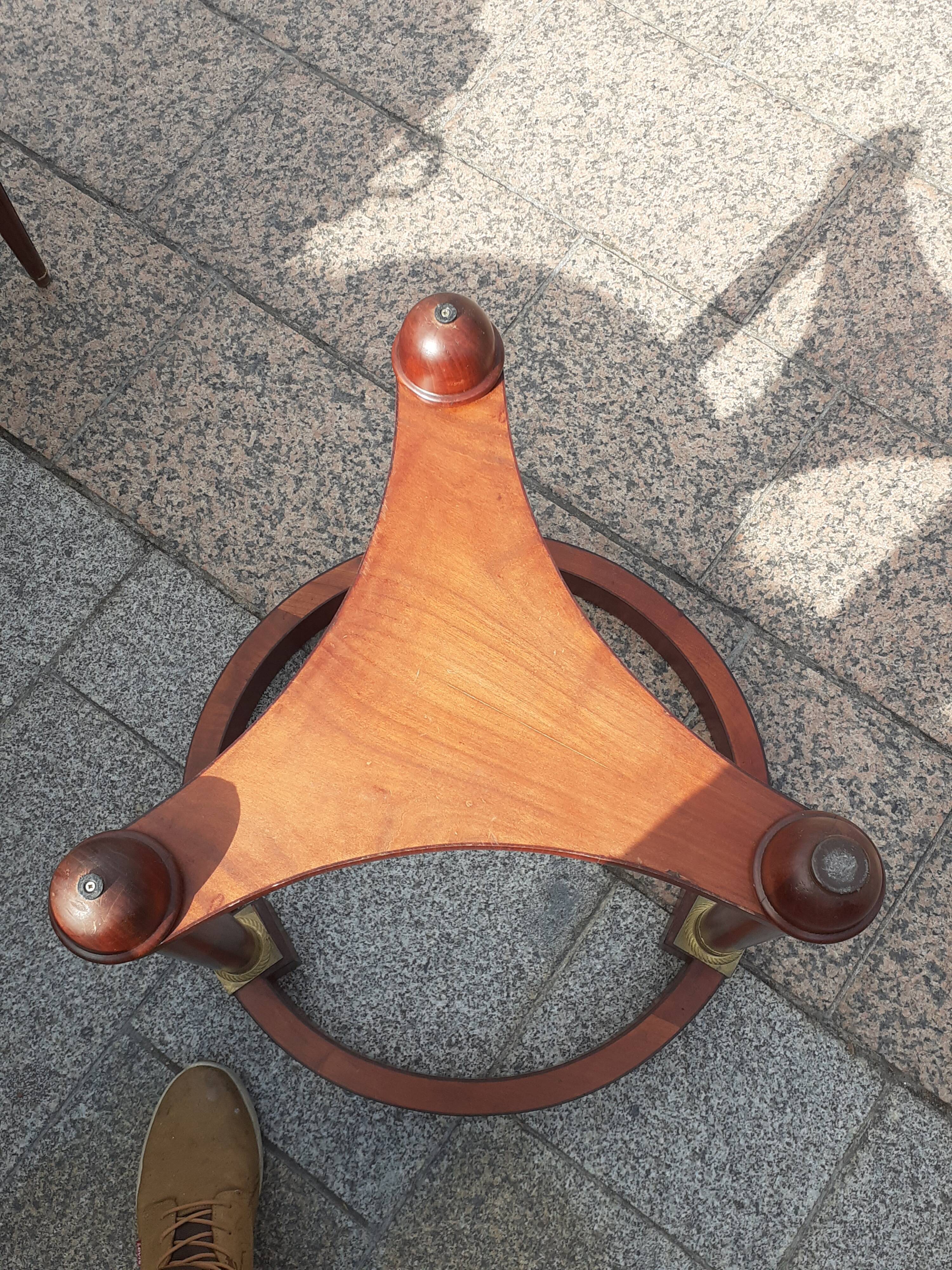 Ancient Gueridon with marble top side table empire style