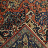 Tapis persan antique fait main de Tabriz- 141x198cm