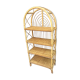 Rattan and bamboo vintage shelf
