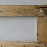 Shelf, kitchen utensils, patinated wood