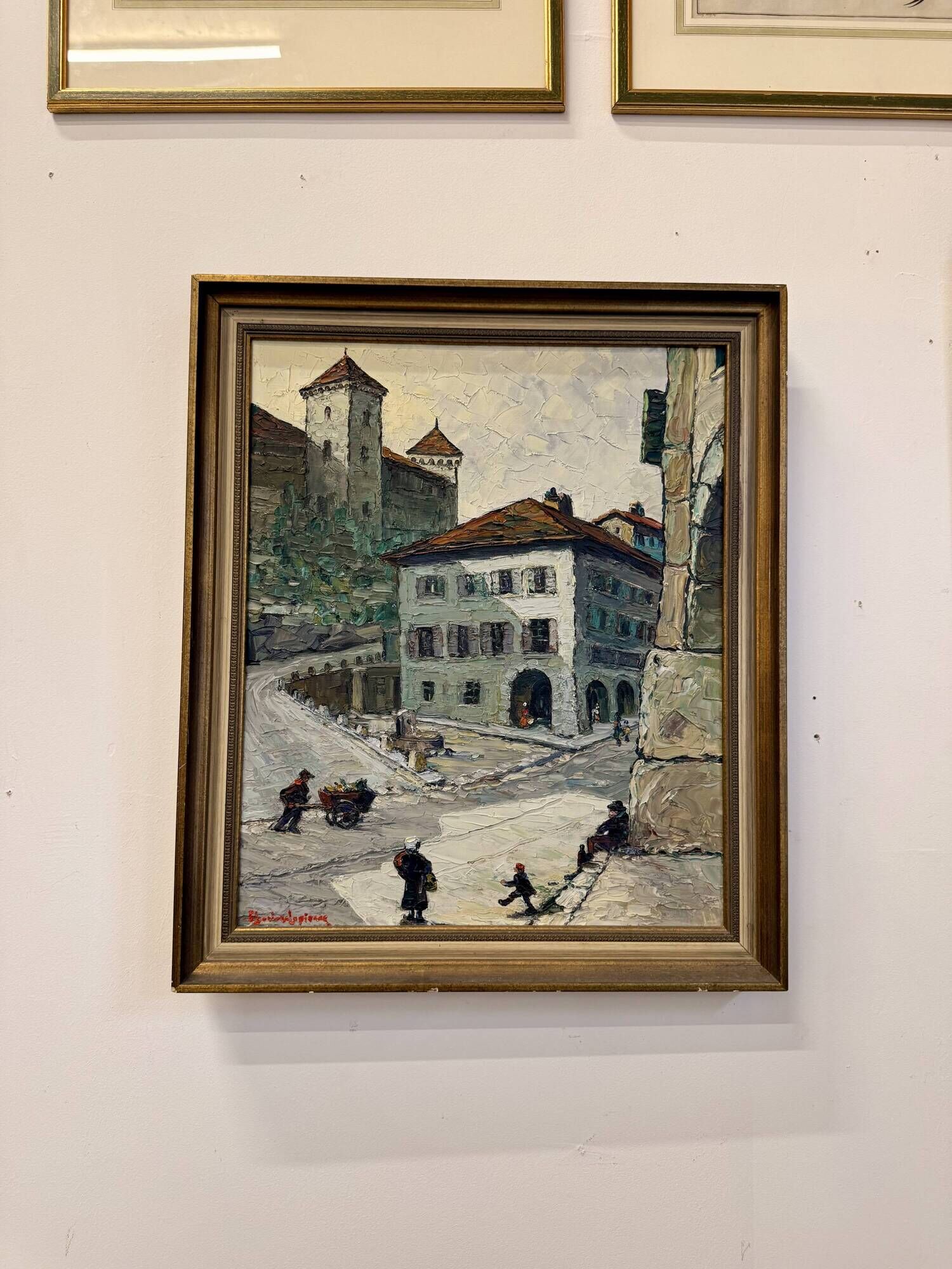 Oil on canvas Étienne Bouvier-Lapierre (1908-1987) – Château d'Annecy