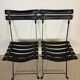 Pair of Celestina chairs by Marco Zanuso for Zanotta in black leather.